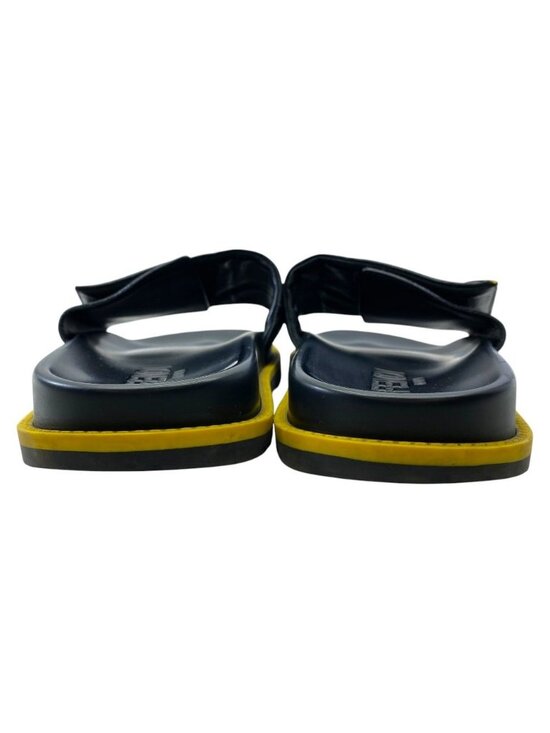 Fendi Monster Star Bag Bugs Slide Sandals Leather Black Yellow High Quality main image 6